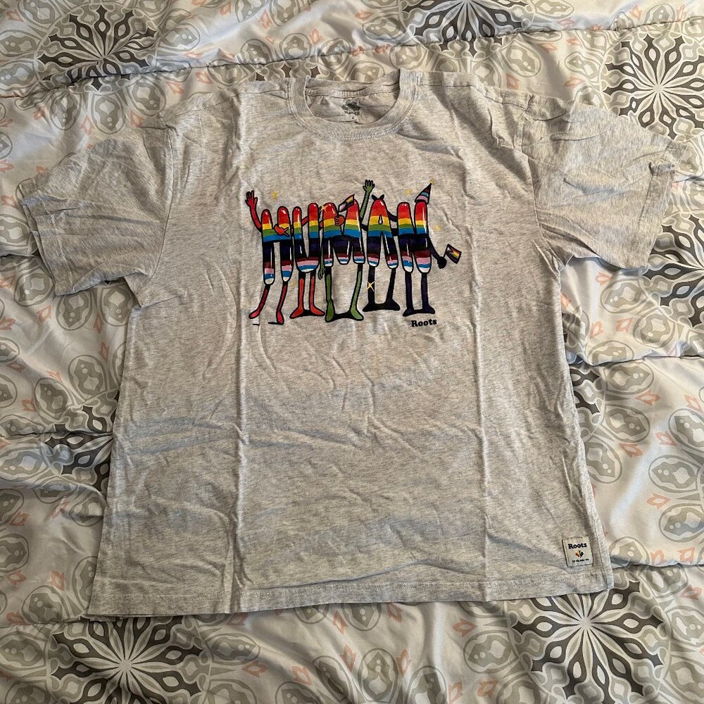 HUMAN Roots Canada Pride Shirt Gender Free LGBQT+